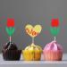 Arthsdite Happy Mothers Day Cupcake Toppers Flower Cupcake Picks Love Mom Heart Cake Decoration Party Supplies for Mother's Day Party Decorations Supply- Red Glitter Red Flower - Buy Online on SooperMarket.com