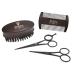 PARSA Men Beard Care Set 4-piece Beard Comb Beard Brush Beard Scissors Nose Hair Scissors the perfect gift for him