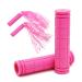 Bike Handle Grips with Tassel Streamers for Girls Boys and Kids, Non-Slip Bicycle Handlebar Grips Cover for Mountain Bike, Scooters Road Bike BMX MTB Cycling Replacement Parts Pink & Streamers