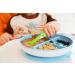 Munchkin Children's Plates Set - BPA-Free Subdivided Dining Plates for Babies & Toddlers 6 Months+ Suction Cup Blue/Green - Perfect for Introducing Complementary Foods - Buy Online on SooperMarket.com
