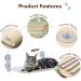 Durable Cat Window Perch Hammock Seat - Reversible Mat, Foldable Bed for Indoor Cats - All-Season Sunbathing Spot - Holds Up to 40 lbs - Beige - Buy Online on SooperMarket.com