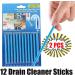 2 Packs of 12 Drain Cleaner Sticks & Sink Deodorizer Sticks for Bathroom Kitchen Prevents Plug Hole Obstructions(Bule) - Buy Online on SooperMarket.com