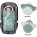 Baby Blanket Swaddle Wrap Winter for Boys Girls | Soft Thick Infant Sleeping Wrap | Warm Unisex Receiving Blankets 6-12 Months (Green Leaves) - Buy Online on SooperMarket.com