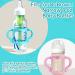 4-Pack Soft Silicone Bottle Handles for Dr Brown Narrow Baby Bottles - BPA Free - Easy Grip - Teach Babies to Drink Independently - Pink Orange Blue Green - Buy Online on SooperMarket.com