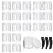 20 pieces of empty cream cans 40 ml of transparent small plastic containers for cosmetic cans lip balm containers with 3 pieces of mini patitions (white)