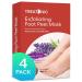 Treatonic Foot Peel Mask -4 Pairs- Exfoliating Peeling Away Calluses and Dead Skin Cells, Smooth and Soft Skin, Repair Rough Heels For Men & Women Lavender