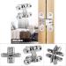 Buy Invisibly Hidden Cross-Covered Sensory Necklace - White Hinges Cabinet Fittings & Toddler Bite Ring Pearl Door Hinge | Silver XS (S) - International Shipping Available - Buy Online on SooperMarket.com