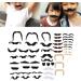 Self Adhesive Fake Eyebrows Beard 60 Pcs Moustache and Eyebrows Stick on Fake Eyebrows and Moustache Kit for Old Man Dress Up Grandpa Costume Accessories - Buy Online on SooperMarket.com