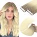 Youngsee injection tape extensions real hair ombre real hair extensions tape virgin 45cm tape in extensions real hair smooth tape real hair extensions light brown ombre blonde skin weft 5pcs 12.5g #r8t60 45 cm 5 PCs virgin- #r8t60