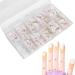 Nail Tip ANGGREK 200pcs Practice Training False Hand Nail Tip Beginner DIY False Fake Nail Manicure Tool (White)