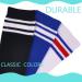 LO SHOKIM Toddler Knee High Soccer Socks - Kids Girls Boys Striped Over the Calf Uniform Stockings 3 Pairs (Black, Blue, White & Red) - Size 5-7 Years - Buy Online on SooperMarket.com