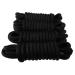 Amarine Made Double Braided Nylon Dock Lines 7700 lbs Breaking Strength (L:20 ft. D:5/8 inch Eyelet:15 inch) 4 Pack of Marine Mooring Rope Boat Dock Lines Working Load Limit:1540 lbs Black