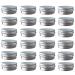 24 Pack (2 Oz/60ml) Screw Top Round Aluminum Tin Cans, Metal Tin Storage Jar Containers with Screw Cap for Lip Balm, Cosmetic, Candles, Salve, Make Up, Eye Shadow, Powder, Tea