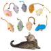 Dacitiery 9Pcs Cat Catnip Mice Toys for Cat Soft Mouse Toys Playing Chewing Teeth Cleaning Realistic Plush Toy for Cat Kitten