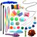 QUOZUO Cat Toys Kitten Toys Assortments 26 Packs Hanging Interactive cat Toys for Indoor Cats Cat Wand Toy Cat Feather Toys Cat Balls Cat Mouse Toy