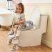 Potty Training Toilet Seat with Step Stool Ladder | for Boys and Girls | Toddler Kid Children | Handles and Padded Seat | Non-Slip Wide Step | Gray - Buy Online on SooperMarket.com