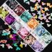 3D Holographic Nail Glitters Art Sequins Decals Decoration Design Flakes Ultra-Thin Colorful Glitter Sticker 2021 Designer Fashion Nail Sequin Acrylic for Nail Art Decoration Style4