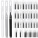 Patelai 100 Pieces Braces Brush for Cleaner Interdental Brush Toothpick Dental Tooth Flossing Head Oral Dental Hygiene Flosser Toothpick Cleaners Tooth Cleaning Tool (Black White Gray)
