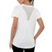 Gyabnw Sports Tops Women's Functional Shirt Sportswear Running Shirt Short Sleeve Fitness Top Yoga Sports Shirt White M