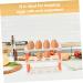 OSALADI Egg Grid Clear Plastic Tray Clear Plastic Eggs Clear Egg Container Egg Carton Side Door Memory Transparent 22.3X16.2X10.1CM - Buy Online on SooperMarket.com