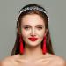 Minkissy Crystal Rhinestone Headband Anti-slip Wedding Bridal Headpieces Bling Hairbands Tiara Bridal Prom Party Hair Accessories for Women Girls (Blue Green) - Buy Online on SooperMarket.com