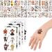 400 Halloween Temporary Tattoos for Kids, Non-Toxic Stickers for Halloween Makeup, Party cosplay costumes, Face Decals Party Supplies, Halloween Favors for Boy and Girls Cartoon