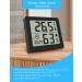 Pitasha Digital Thermo-Hygrometer - 3.2 Inch LCD Desktop Thermometer & Hygrometer with Temperature Humidity Display & Clock (Black) for Accurate Room Monitoring - Buy Online on SooperMarket.com