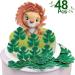 48 Pcs Tropical Turtle Leaf Cake Toppers Cupcake Toppers Palm Leaf Cake Toppers Wafer Paper Leaf Cake Decoration Hawaii Theme Jungle Party Birthday Cake Decor - Buy Online on SooperMarket.com