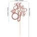 Unimall Rose Gold 'She Said Yes' Cake Topper - Perfect for Engagement Bridal Shower & Bachelorette Party Decorations | Multi-Color Delivery Available - Buy Online on SooperMarket.com