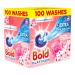 Bold Platinum Pods Laundry Detergent Washing Liquid Pods/Capsules 100 Washes - Cherry Blossom & Rose Water - Extra Stain Removal Even In a Cold Wash - Buy Online on SooperMarket.com
