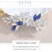 IYOU Crystal Bridal Hair Comb Blue Wedding Side Combs Sparkly Rhinestone Headpiece Prom Bride Bridesmaid Hair Accessories for Women - Buy Online on SooperMarket.com
