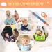 10 Pcs Boys Dummy Clips with Silicone Adapter | Baby Pacifier Holder Straps for Teething Toys - Orange - Buy Online on SooperMarket.com