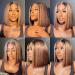 8 U&A HD Highlight 27 Colored Short Bob Lace Front Wig - Brazilian Human Hair, Pre Plucked with Baby Hair - Fashion Women - Buy Online on SooperMarket.com