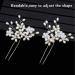 Sppry Wedding Hair Pins - Elegant Pearl Floral Crystal Hair Accessories for Bridal Women (Gold) - Set of 3 - Buy Online on SooperMarket.com
