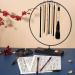 12-Piece Chinese Calligraphy & Watercolor Brush Set with Roll-up Holder - Ideal for Sumi Painting, Kanji Art, and Japanese Writing - Buy Online on SooperMarket.com