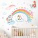 Wondever Rainbow Animals Wall Stickers - Elephant Rabbit Fox Clouds Decals for Nursery & Kids Bedroom - Buy Online on SooperMarket.com