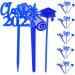HOMSFOU 150 Pcs Graduation Cake Insert 2023 Graduation Cupcake Toppers Class of 2023 Cupcake Topper Grad Dessert Topper Class of 2023 Cake Picks Grad Inserting Toppers Graduate Delicate - Buy Online on SooperMarket.com
