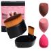 Foundation Makeup Brush Set BS-MALL Face Magic Makeup Brush Synthetic Powder Cream Cosmetics Brushes with 3 Makeup Sponge Kit