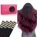 If Salife Tape Extensions Real Hair 20Pcs 50g 35cm 14 inches Jet Black to Burgund Remy Invisible Tape Extensions Seidig Real Hair Extensions Skin Weft Tape In 35cm #1/99J Jet Black to Burgundy