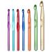 Coopay 7pcs Huge Crochet Hook Set, Large Size Metal Crochet Hooks 15mm 12mm 10mm 9.0mm 8.0mm 7.0mm 6.5mm Crocheting Hook Chunky Crochet Needles for Crocheting Blankets & Rugs, Ideal Giant Crochet Kit Aluminum:15mm 12mm 10mm 9mm 8mm 7mm 6.5mm