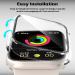 2 Pack Apple Watch Series 8/7 45mm Case & Screen Protector - Clear Hard PC Bumper with Tempered Glass Film - Anti-Scratch & Ultra-Thin Cover by EWUONU - Buy Online on SooperMarket.com