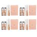 Stainless Steel Nail Clippers Set 4 Set Nail Clippers Beauty Tools Includes Ear Spoons and Nail Files with Pink PU Storage Bags for Grooming Manicure