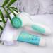 Lumineo Electric Facial Cleansing Brush with 3 Silicone Heads & Cleansing Gel - Turquoise | Removes Blackheads, Peels & Cleans Pores | USB Rechargeable | For All Skin Types - Buy Online on SooperMarket.com