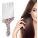 TYTOGE Hair Pick Comb Professional Afro Stainless Steel Detangle Hair Pick Comb for Curly Hair Styling (waist flower K4) - Buy Online on SooperMarket.com