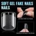 TOMICCA Extra Short Square Fake Nail Tips - 192Pcs Half Matte Acrylic Pre Filed Gel Tips for DIY & Salon - Perfect for Beginners & Professionals - Buy Online on SooperMarket.com