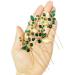 Emerald Green Rhinestone Gold Leaf Wedding Hair Pins - Pack of 3 | Bridal Hair Accessories for Women Girls - Buy Online on SooperMarket.com
