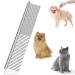 Professional Stainless Steel Pet Comb Rounded Teeth Dog Comb Fur Detangling Tool for Large Medium Small Dogs Cats Fur Detangling Tool (19cm x 3.5cm)