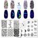 Niceneeded Starry Sky Nail Art Stamp Plates Set - 5 Piece Nail Stamp Templates with Moon & Star Designs for Creative Nail Art - Buy Online on SooperMarket.com