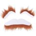 Mustaches Eyebrow Set Self Adhesive Fake Beard and Fake Eyebrow Set False Facial Hair Costume Accessory for Adults Brown - Buy Online on SooperMarket.com