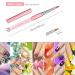 5 Piece Rhinestone Nail Brush Set with Metal Handle for Salon Quality 3D Nail Art - Sizes 4, 6, 8, 10, 12 - Buy Online on SooperMarket.com